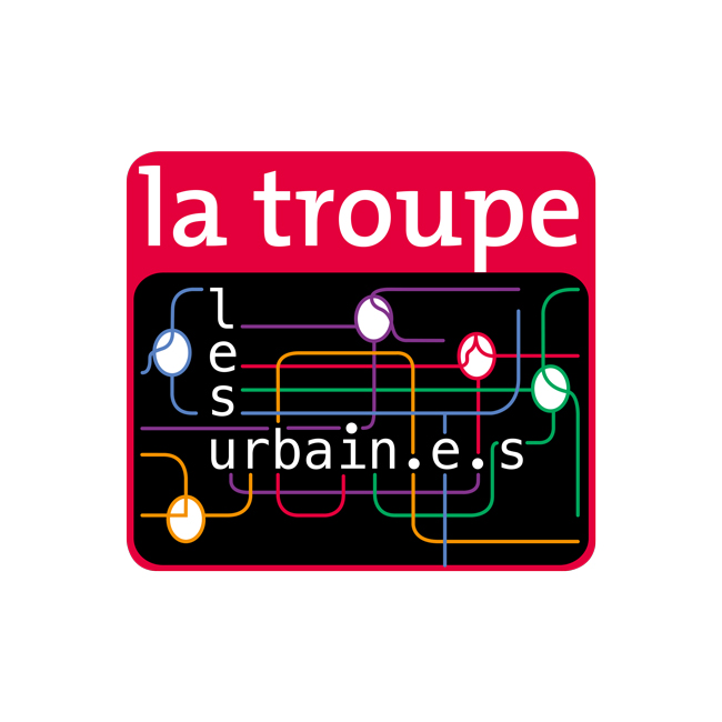 Logotype pour la troupe de théâtre des urbain.e.s